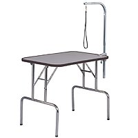 Grooming table with arm and noose